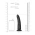 RealRock Slim reāls dildo - 15,5cm (melns)