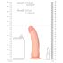 RealRock - reālistisks dildo ar piesūcekni - 15,5cm (dabīgs)