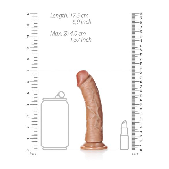 RealRock - reālistisks dildo 15,5cm tumši bēšs