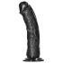 RealRock - piesūcekņa reālistisks dildo - 15,5cm (melns)