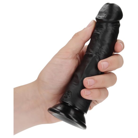 RealRock - piesūcekņa reālistisks dildo - 15,5cm (melns)