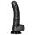 RealRock - piesūcekņa reālistisks dildo - 15,5 cm (melns)
