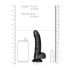 RealRock - piesūcekņa reālistisks dildo - 15,5 cm (melns)