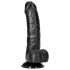 RealRock - piesūcekņa reālistisks dildo - 15,5 cm (melns)