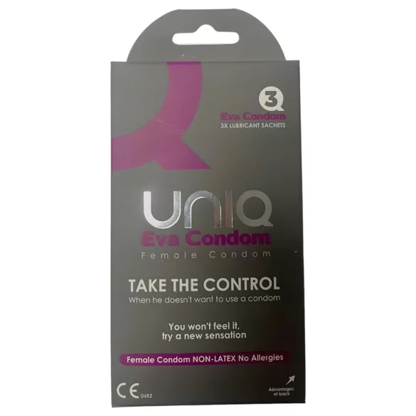 Uniq Eva - sieviešu prezervatīvi bez lateksa 3 gab.
