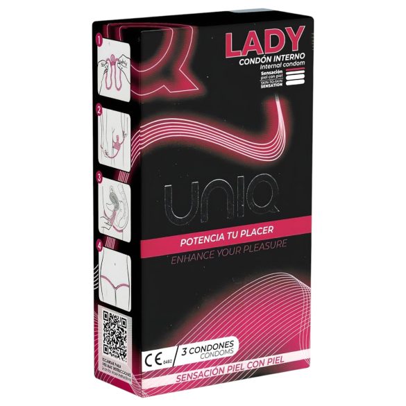 Uniq Lady - sieviešu prezervatīvi 3 gab.