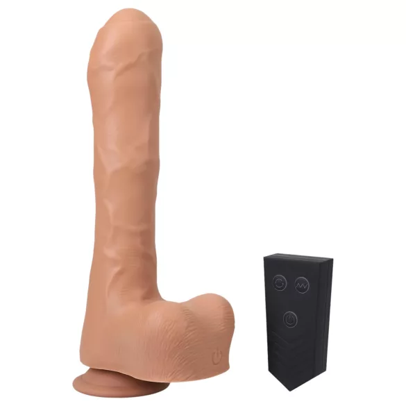 Doc Johnson mini bīdāmais vibrators ar tālvadību, naturāls