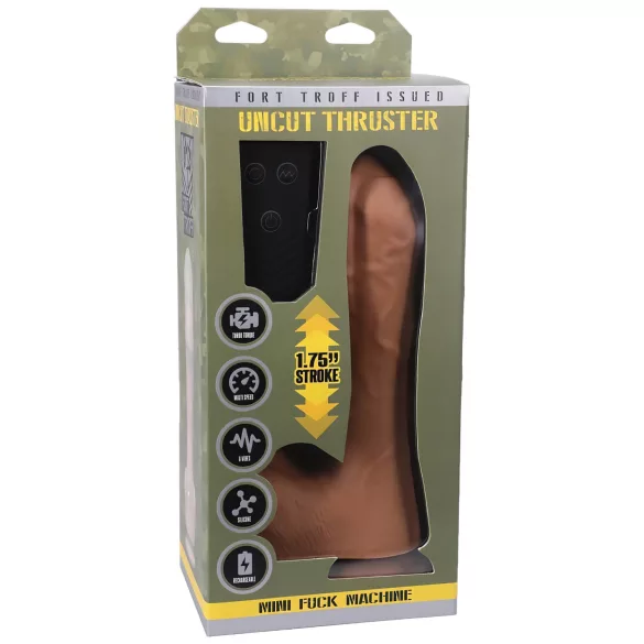 Doc Johnson mini bīdāmais vibrators ar tālvadību, naturāls