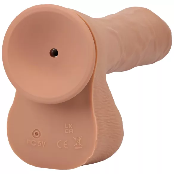 Doc Johnson mini bīdāmais vibrators ar tālvadību, naturāls