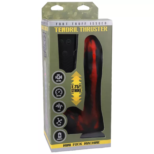 Doc Johnson mini lökšanas vibrators ar tālvadību, sarkans