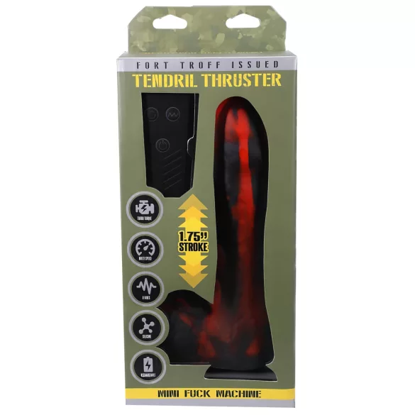 Doc Johnson mini lökšanas vibrators ar tālvadību, sarkans