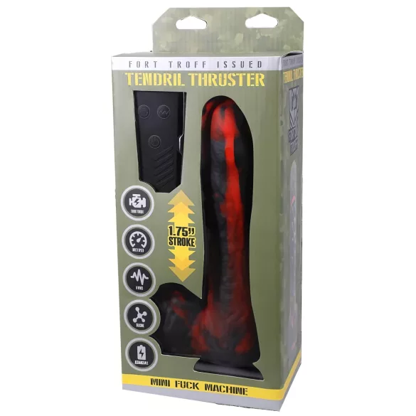 Doc Johnson mini lökšanas vibrators ar tālvadību, sarkans