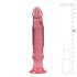 Kristāla želeja - rožains anālais dildo ar piesūcekni