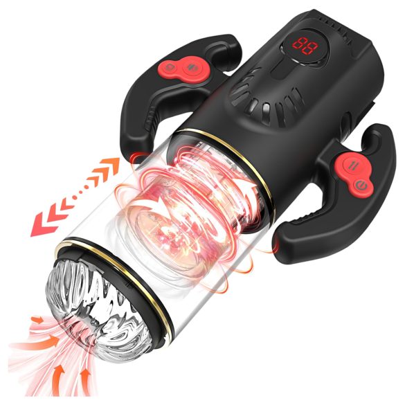 AlvUp - vīriešu masturbators ar rotējošu funkciju melns