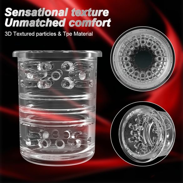 AlvUp - vīriešu masturbators ar rotējošu funkciju melns