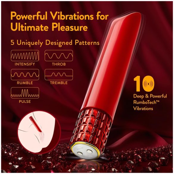 Oh My Gem - akumulatora lūpu krāsas vibrators (sarkans)