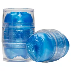   Fleshlight Quickshot Vantage - caurspīdīgs divkāršs masturbators (zils)