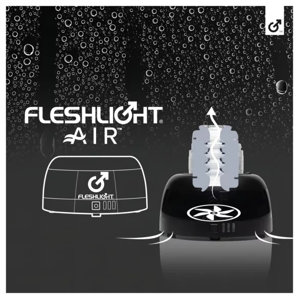 Fleshlight Air - automātiskais masturbatora žāvētājs (melns)