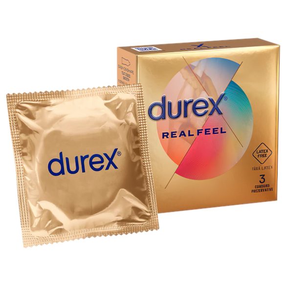 Durex Real Feel - bez lateksa prezervatīvs (3 gab.)
