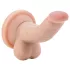 Dr. Skin reālistisks dildo ar piesūcekni un sēkliniekiem, bēšs, 12 cm