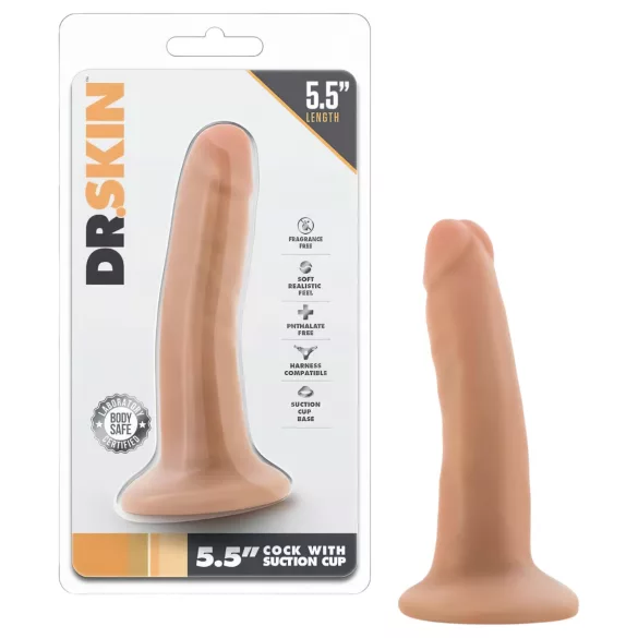 Dr. Skin reālistisks dildo ar piesūcekni 14cm, miesas krāsā