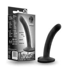   Temptasia Twist maza dildo ar piesūcekni, spirālveida, melns