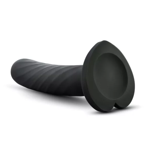 Temptasia Twist Small - piesūcekni, vītņots dildo (melns)