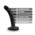 Temptasia Twist Small - piesūcekni, vītņots dildo (melns)