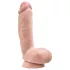 blush Dr. Skin Glide dzīvībai pietuvināts dildo - 21,5 cm, ar sēkliniekiem