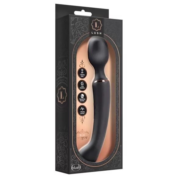 Blush Lush - 2 vienā nūjiņa un G‑punkta vibrators (melns)