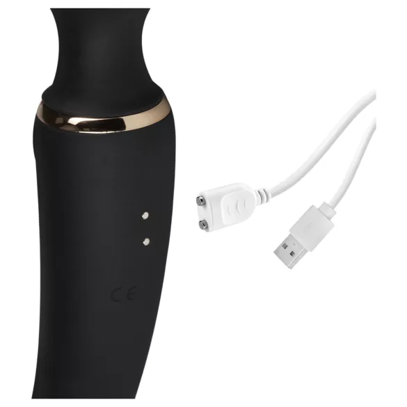 Blush Lush - 2 vienā nūjiņa un G‑punkta vibrators (melns)