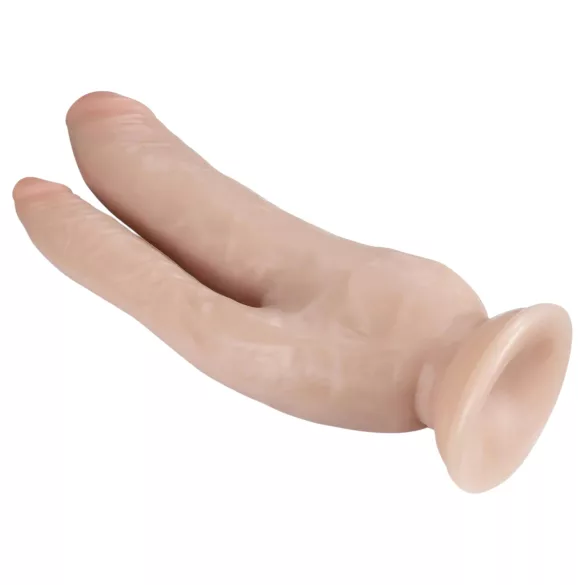 Dr. Skin 8 - piesūcekņa dubultais dildo naturāls