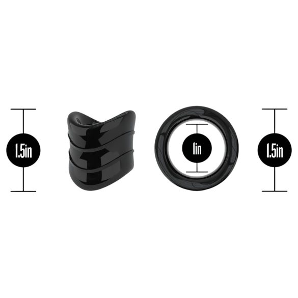 Stay Hard - dzimumlocekļa gredzens melns