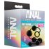 Anal Adventures anālais dildo ar bumbiņām, melns, L