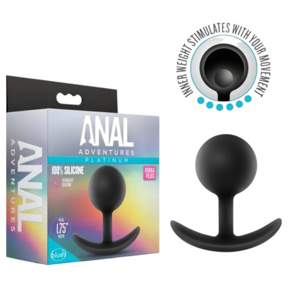 Anal Adventures Platinum anālais vibrators korķis melns