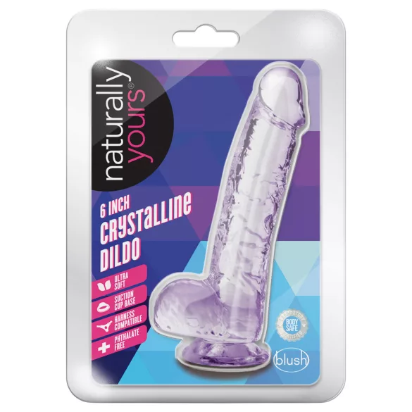 Blush Naturally Yours - kristāla dildo (violets)