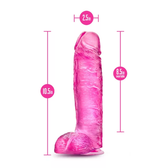 Blush B Yours Plus - reālistisks dildo (rozā)