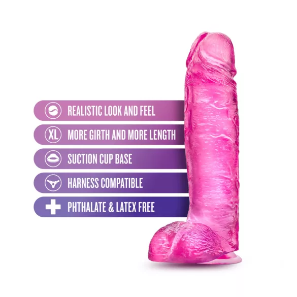 Blush B Yours Plus - reālistisks dildo (rozā)