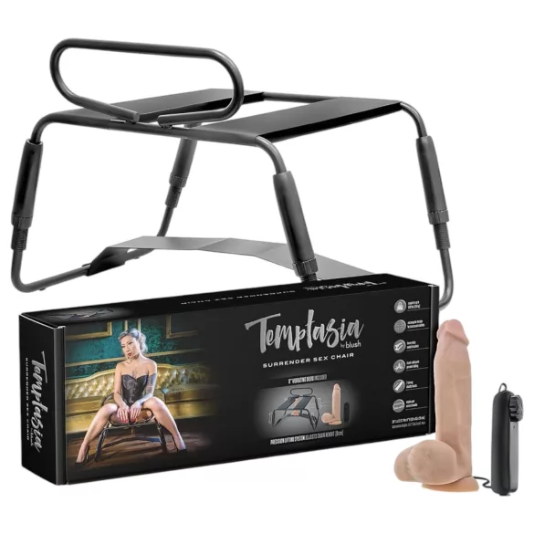 Temptasia - seksa krēsls ar vibratoru melns-dabīgs