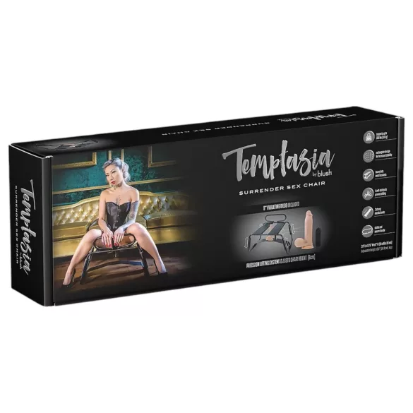 Temptasia - seksa krēsls ar vibratoru melns-dabīgs