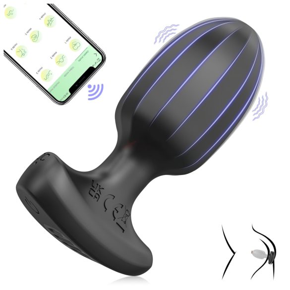 AlvUp - anālais vibrators ar tālvadību melns