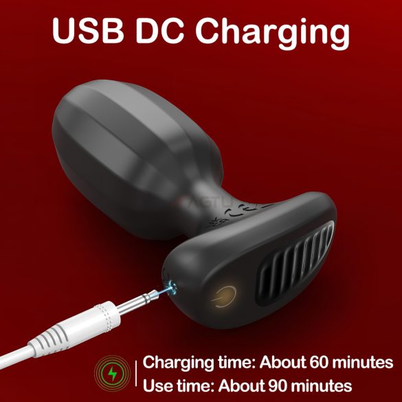 AlvUp - anālais vibrators ar tālvadību melns