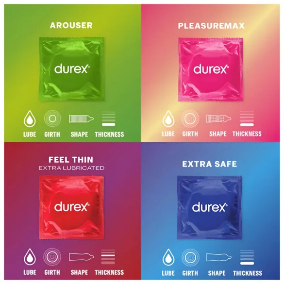 Durex Surprise Me - prezervatīvu komplekts 40 gab