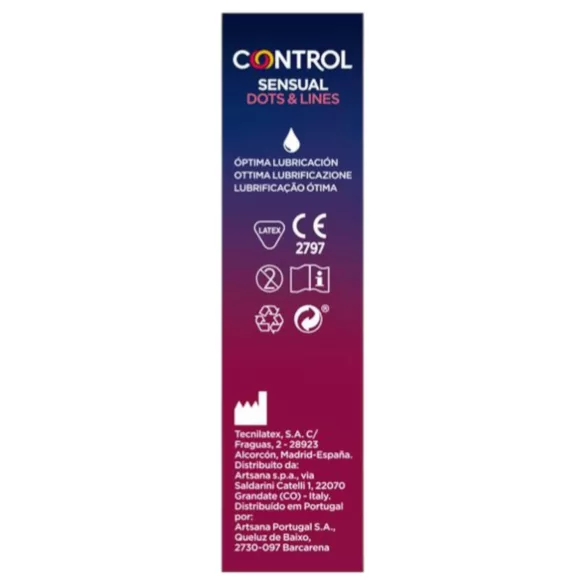 Control - prezervatīvi riboti un punkti, 12 gab.