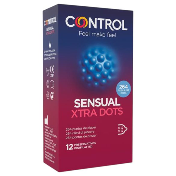 Control - ekstra punktots prezervatīvi (12 gab.)