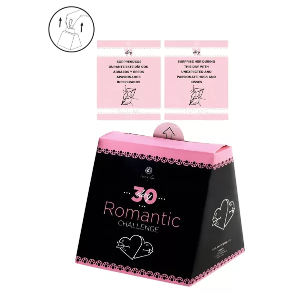 Secret Play 30 Day Romantic Challenge - romantiska izaicinājuma kāršu spēle (angļu, spāņu valodā)