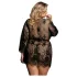Subblime Queen Plus - sieviešu mežģīņu halāta komplekts melns XL-2XL