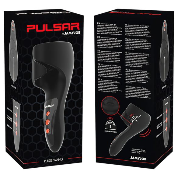 JamyJob - pulējošs dzimumlocekļa galviņas vibrators melns