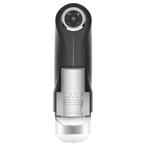 JamyJob - vīriešu masturbators ar kustību un vibrāciju, melns