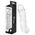 Addicted Toys - dzimumlocekļa uzmava ar sēklinieku gredzenu 27 cm caurspīdīga